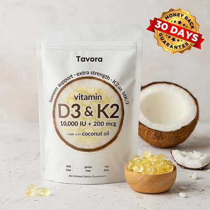 Tavora Vitamin D3 & K2 with Coconut Oil