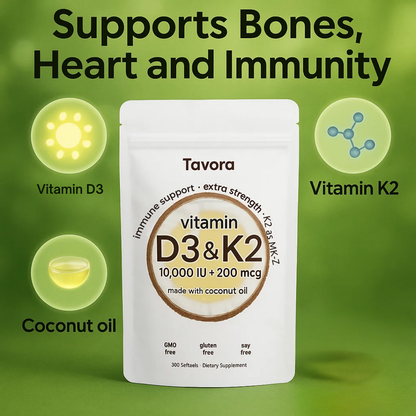 Tavora Vitamin D3 & K2 with Coconut Oil